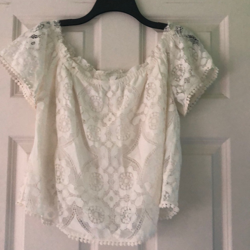 Lace off the shoulder top